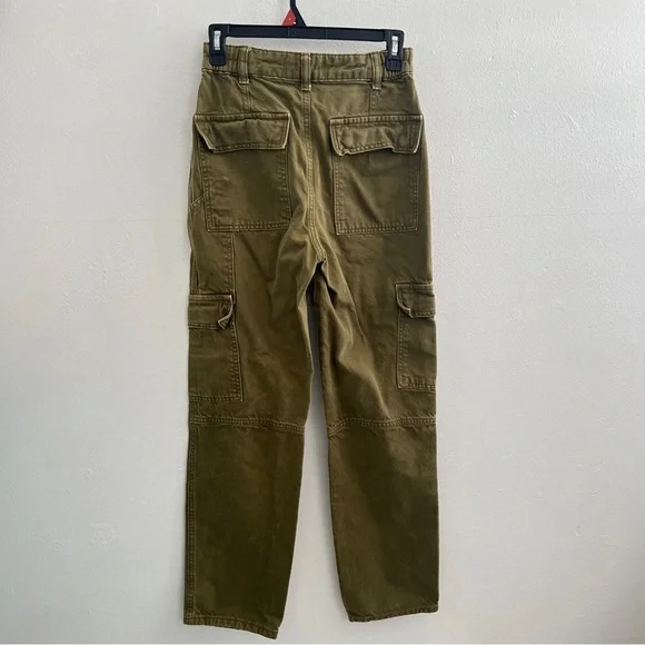 WE THE FREE PEOPLE Ezra hi rise cargo pants jeans Green 25 NWOT - Picture 7 of 11